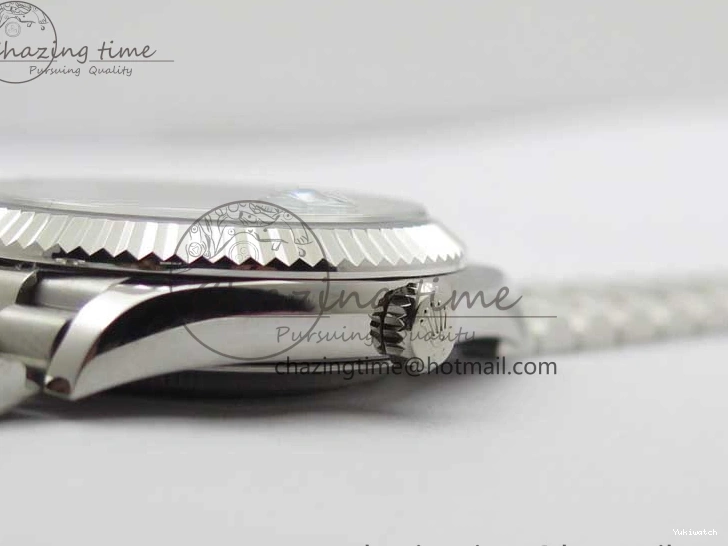 40mm Dial 904 President Ice on Markers T 228239 Blue Crystal SS A2836 Bracelet Dial New SS Version BP Day-Date 0330